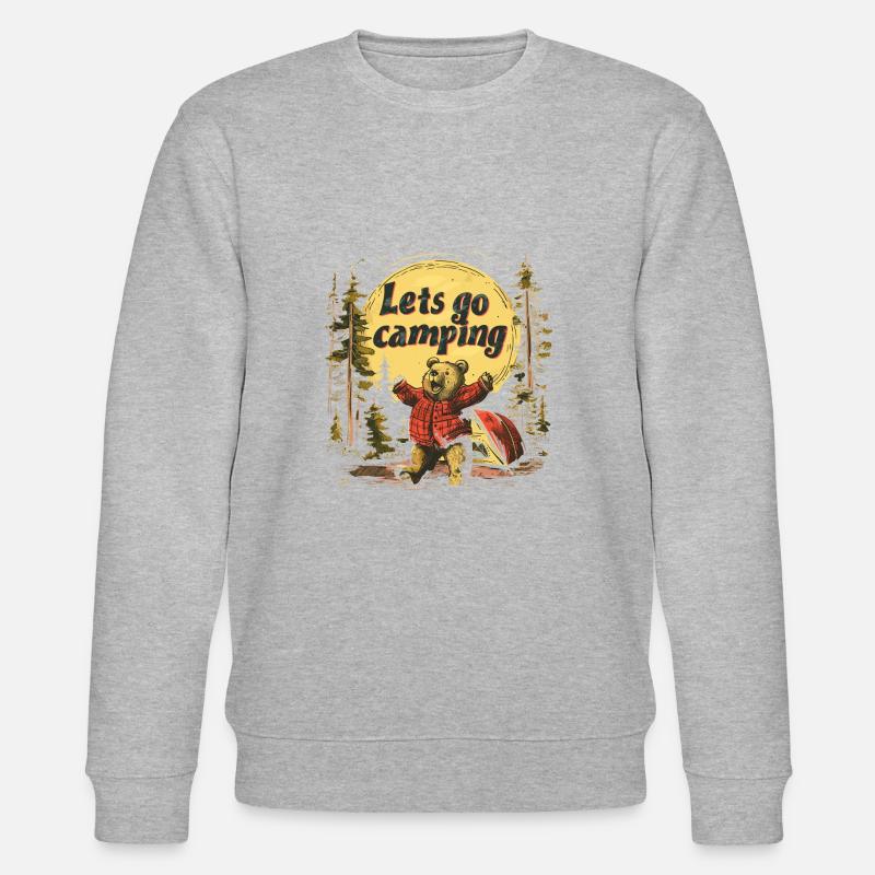 Allons camper l’ours - Sweat bio CHANGER Stanley/Stella Unisexe - gris chiné