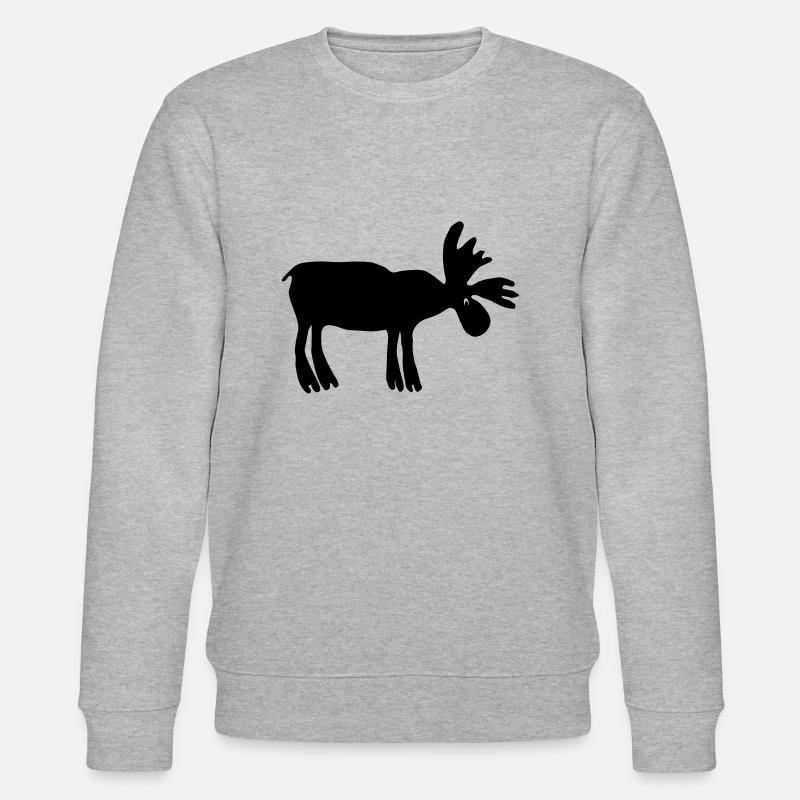 Elch - Stanley/Stella Unisex Bio-Sweatshirt CHANGER  - Grau meliert