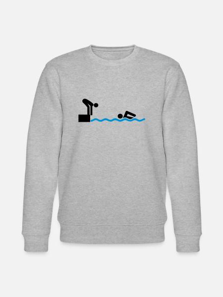 schwimmen Staffel - Stanley/Stella CHANGER Unisex Organic Sweatshirt - heather grey