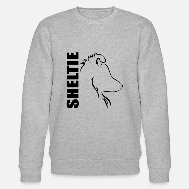 SHELTIE PROFILE chien chiens Wilsigns - Sweat bio CHANGER Stanley/Stella Unisexe - gris chiné