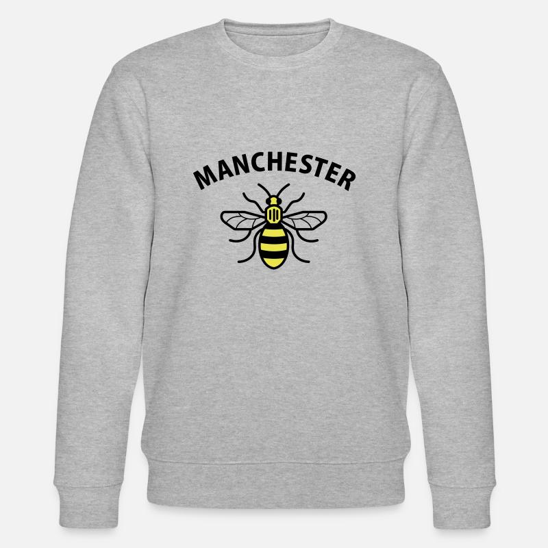 MANCHESTER MANCS MCR BIENE BEE - Stanley/Stella Unisex Bio-Sweatshirt CHANGER  - Grau meliert