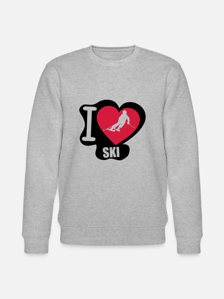 i love ski - Sweat bio CHANGER Stanley/Stella Unisexe - gris chiné
