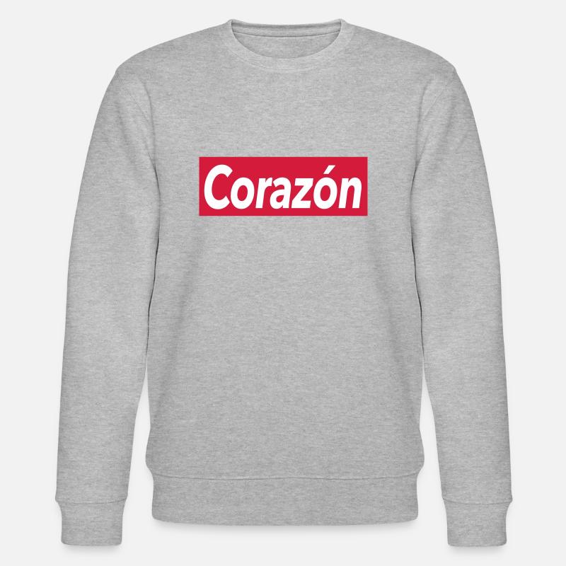 Corazon - Herz - Stanley/Stella Unisex Bio-Sweatshirt CHANGER  - Grau meliert