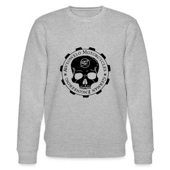 Awtowelo Motorcycles - Stanley/Stella Unisex Bio-Sweatshirt CHANGER  - Grau meliert - Vorne - Nik (191cm) & Marisol (170cm)