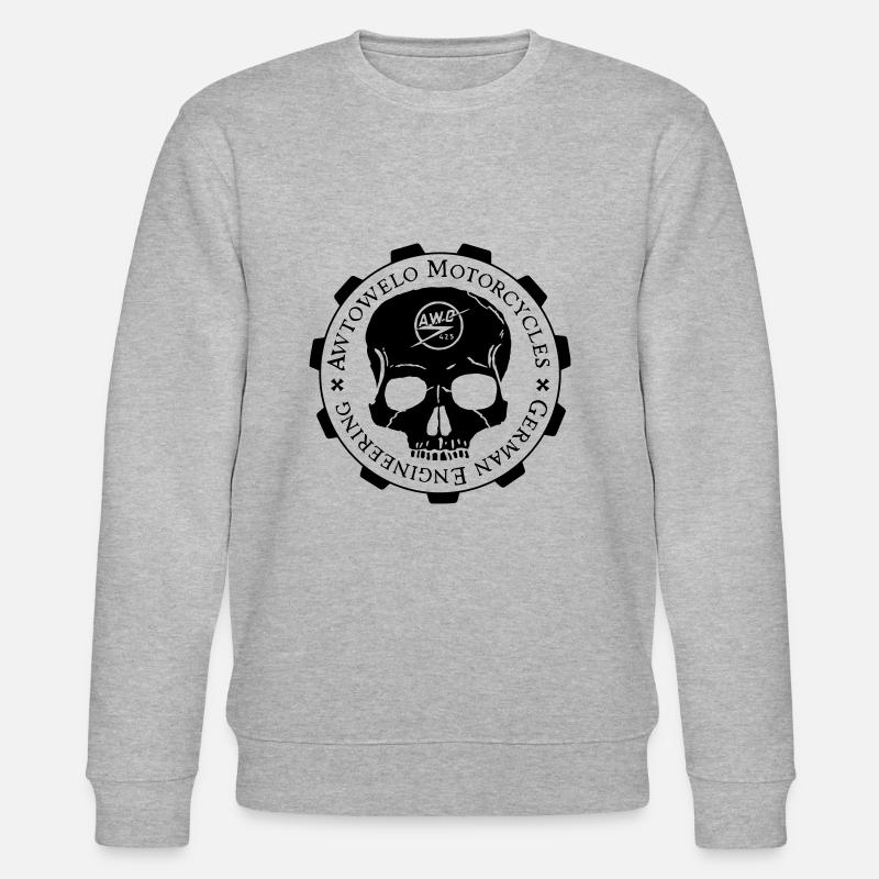Awtowelo Motorcycles - Stanley/Stella Unisex Bio-Sweatshirt CHANGER - Grau meliert