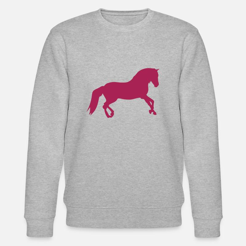Pferdesilhouette 13 - Stanley/Stella Unisex Bio-Sweatshirt CHANGER  - Grau meliert