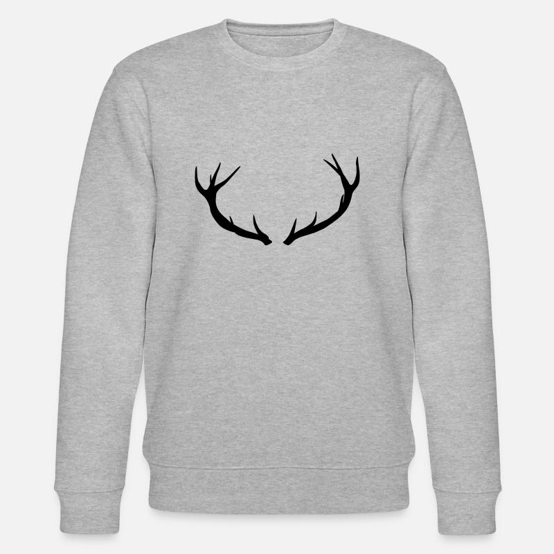 Majestätisches Geweih - Stanley/Stella Unisex Bio-Sweatshirt CHANGER - Grau meliert