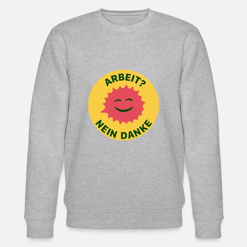 Arbeit Nein Danke - Stanley/Stella Unisex Bio-Sweatshirt CHANGER  - Grau meliert