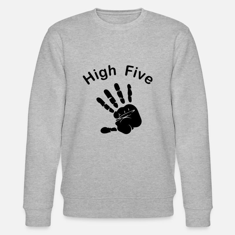 High five - Stanley/Stella CHANGER Unisex Organic Sweatshirt - heather grey