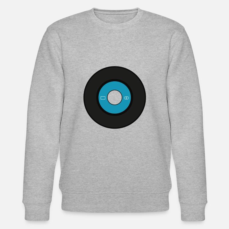 Schallplatte Single Blau - Stanley/Stella Unisex Bio-Sweatshirt CHANGER  - Grau meliert