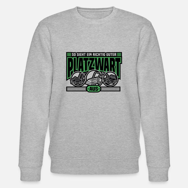 Platzwart Greenkeeper Rasenflüsterer Geschenk - Stanley/Stella Unisex Bio-Sweatshirt CHANGER  - Grau meliert