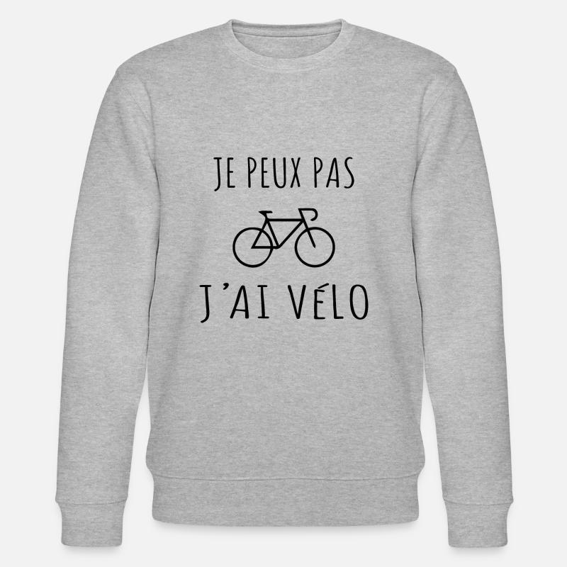 Je Peux Pas J'ai Vélo - Sweat bio CHANGER Stanley/Stella Unisexe - gris chiné