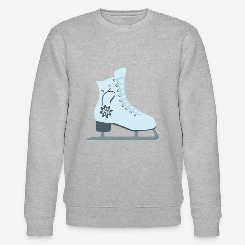 Eislauf Schlittschuh - Stanley/Stella Unisex Bio-Sweatshirt CHANGER  - Grau meliert