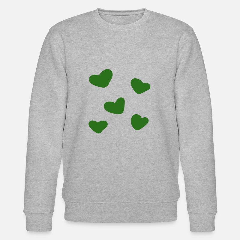 herzen grün - Stanley/Stella Unisex Bio-Sweatshirt CHANGER  - Grau meliert