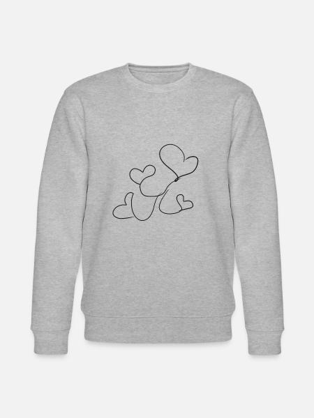 herzen herz - Stanley/Stella Unisex Bio-Sweatshirt CHANGER - Grau meliert
