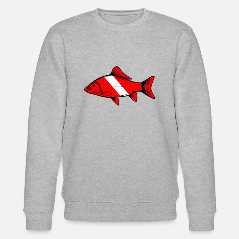Carp par Scuba.Style - Sweat bio CHANGER Stanley/Stella Unisexe - gris chiné