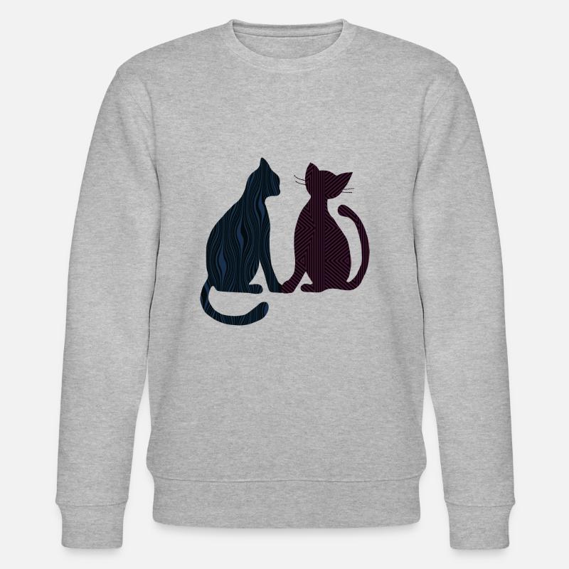 Katzen - Stanley/Stella Unisex Bio-Sweatshirt CHANGER - Grau meliert
