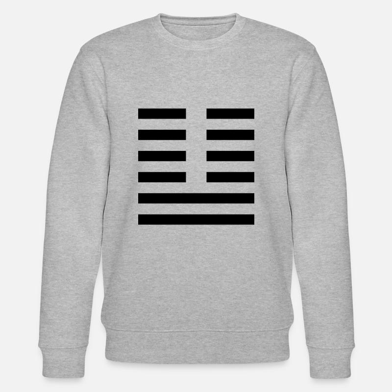 19 Lin - Die Annäherung (Hexagramm) - Stanley/Stella Unisex Bio-Sweatshirt CHANGER  - Grau meliert