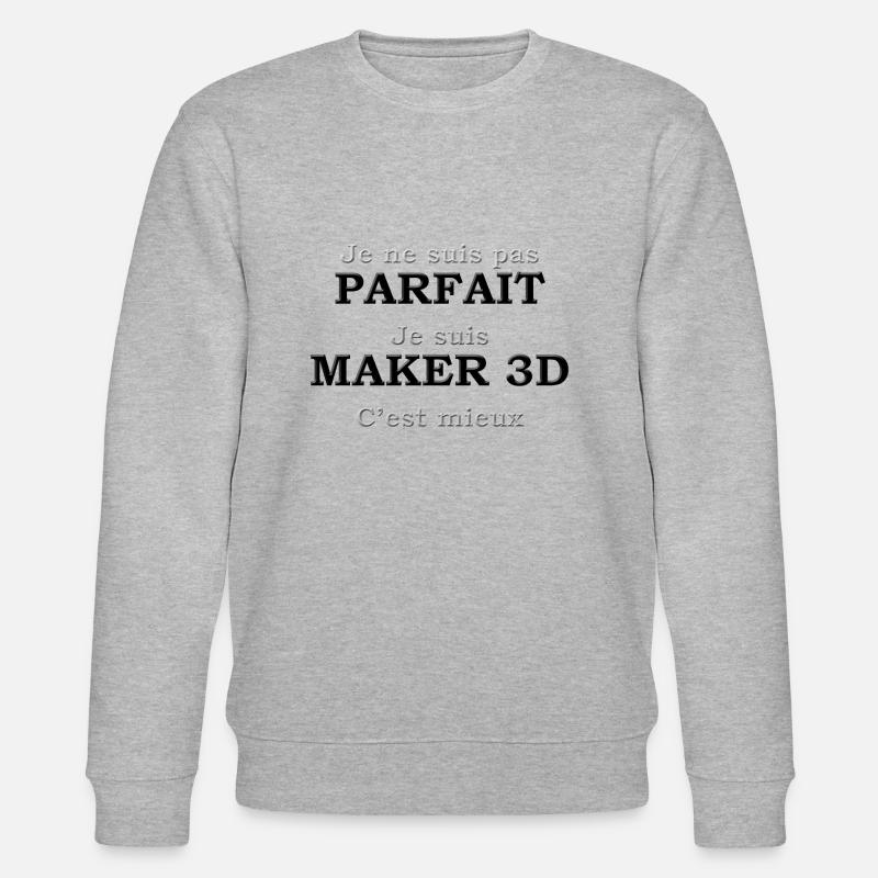 PARFAIT MAKER 3D - Sweat bio CHANGER Stanley/Stella Unisexe - gris chiné