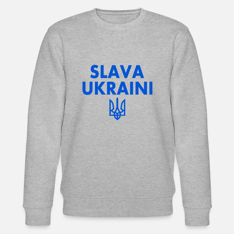 Slava ukraini Ukraina - Stanley/Stella Unisex Bio-Sweatshirt CHANGER  - Grau meliert