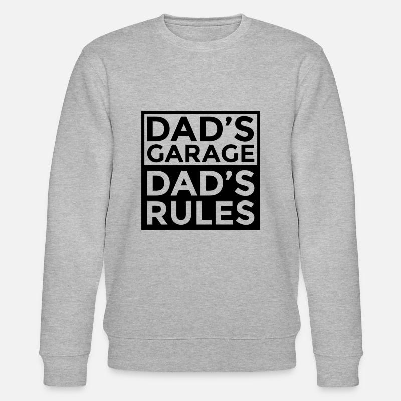 Dad´s Garage Dad´s Rules - Stanley/Stella Unisex Bio-Sweatshirt CHANGER  - Grau meliert