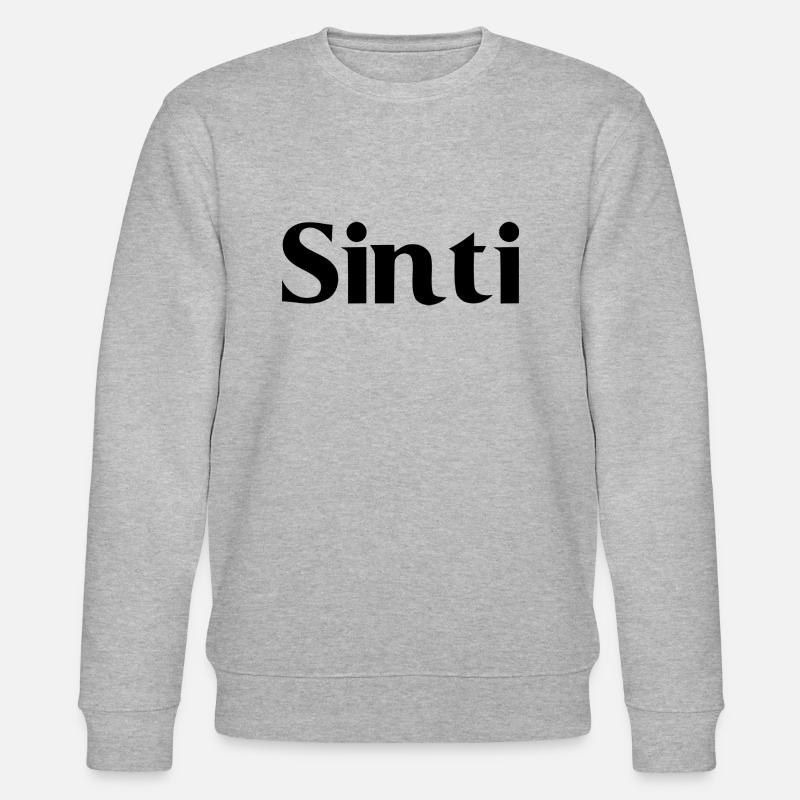 Sinti- Schwarze Schrift - Stanley/Stella Unisex Bio-Sweatshirt CHANGER  - Grau meliert