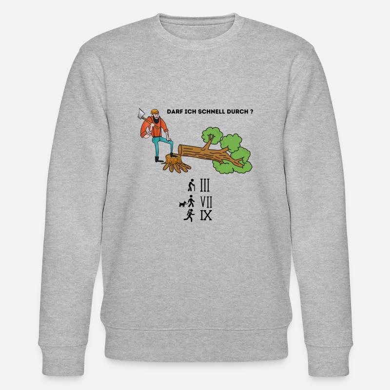 Darf ich schnell durch - Stanley/Stella Unisex Bio-Sweatshirt CHANGER  - Grau meliert
