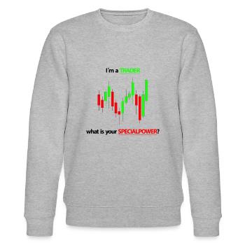 Aktien Design - Stanley/Stella Unisex Bio-Sweatshirt CHANGER  - Grau meliert - Vorne - Nik (191cm) & Marisol (170cm)