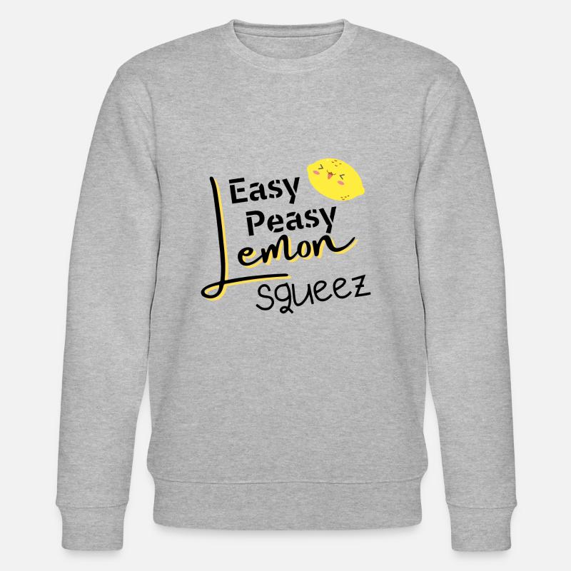 Easy Peasy Zitrone Squeezy - Stanley/Stella Unisex Bio-Sweatshirt CHANGER  - Grau meliert