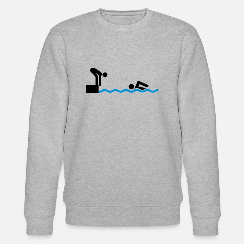Schwimmen Staffel - Stanley/Stella Unisex Bio-Sweatshirt CHANGER  - Grau meliert