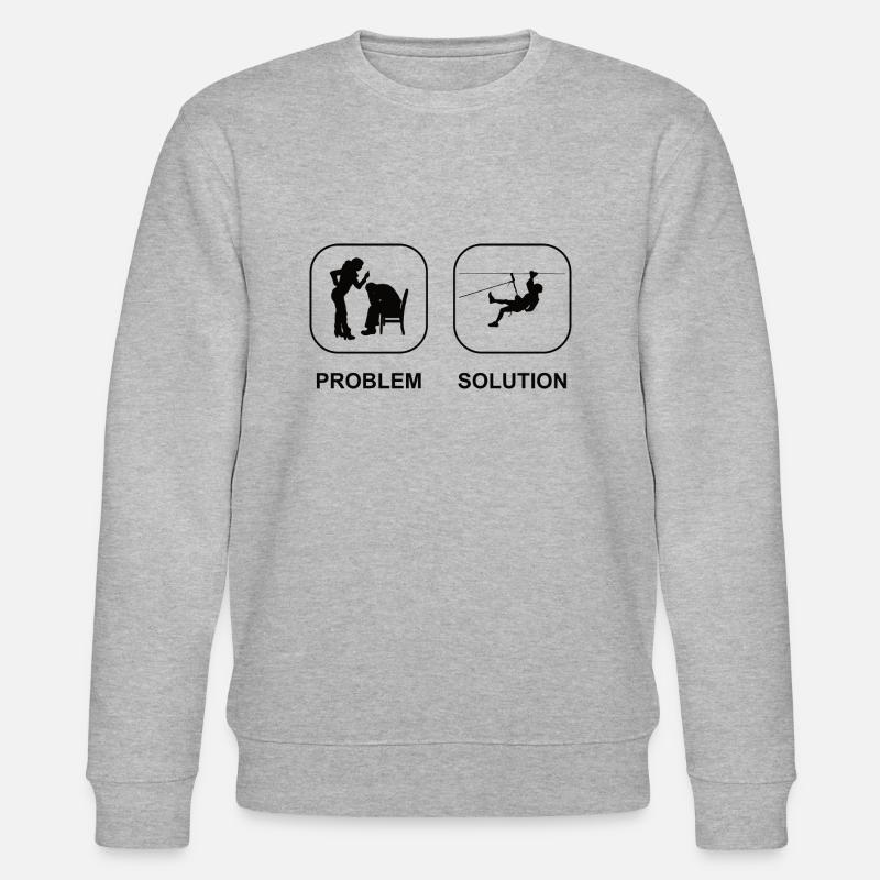 Klettern Bergsteigen Berg Kletterer Bergklettern - Stanley/Stella Unisex Bio-Sweatshirt CHANGER  - Grau meliert