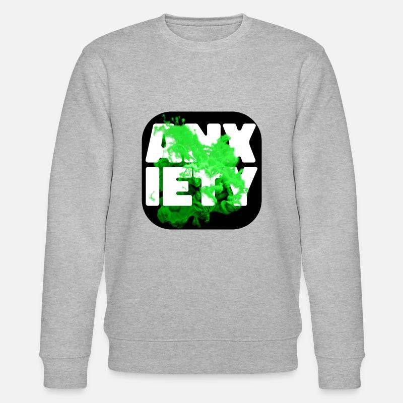 Anxiety gruen - Stanley/Stella CHANGER Unisex Organic Sweatshirt - heather grey