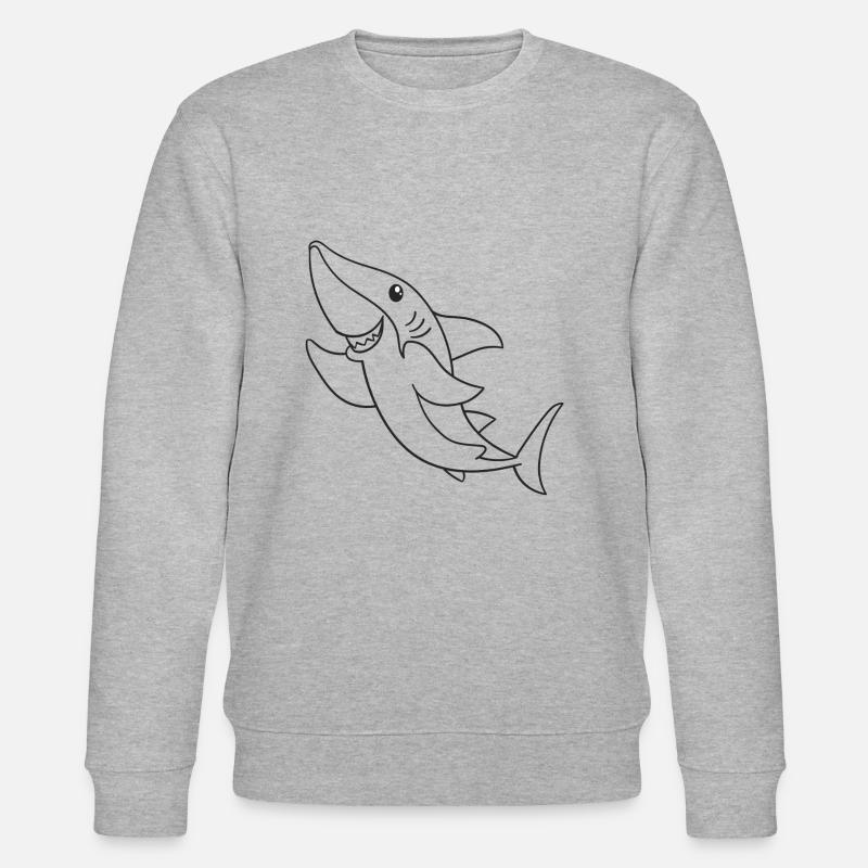 Requin, requins, cadeau, idée cadeau - Sweat bio CHANGER Stanley/Stella Unisexe - gris chiné