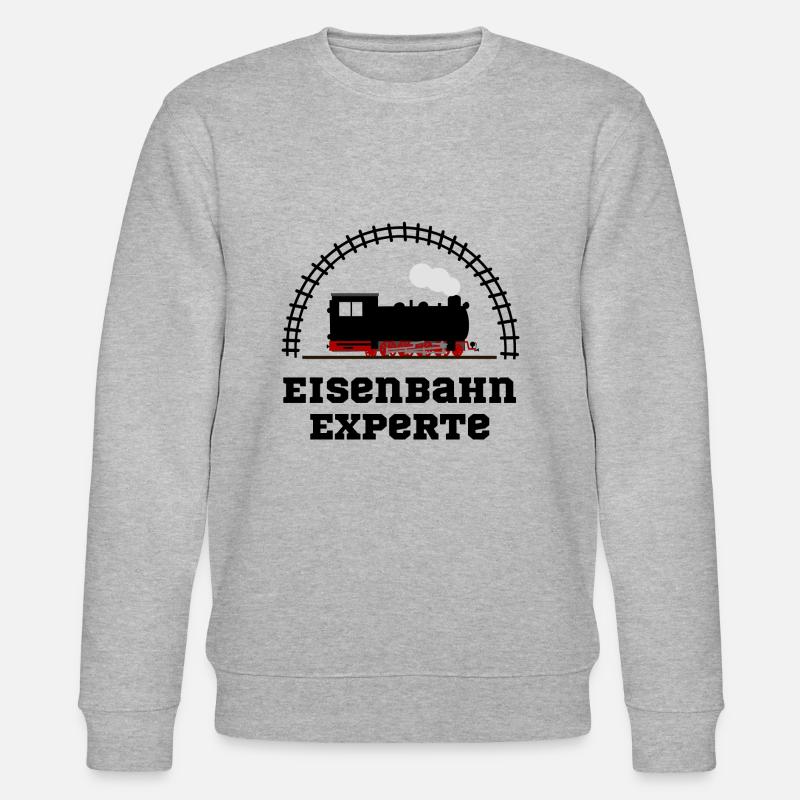 eisenbahn experte - Stanley/Stella Unisex Bio-Sweatshirt CHANGER  - Grau meliert