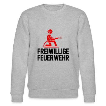 feuerwehr freiwillige - Stanley/Stella Unisex Bio-Sweatshirt CHANGER  - Grau meliert - Vorne - Nik (191cm) & Marisol (170cm)