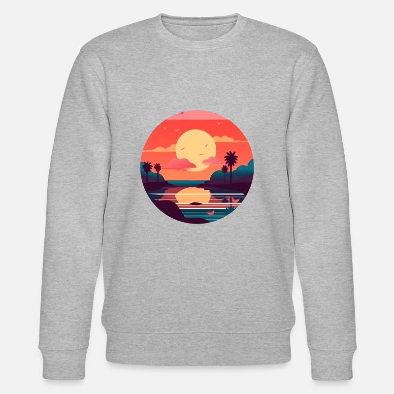 Souvenirs ensoleillés - Sweat bio CHANGER Stanley/Stella Unisexe - gris chiné