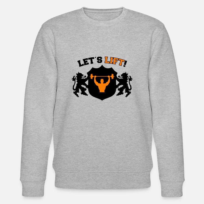 bodybuilding lets lift 2 - Stanley/Stella Unisex Bio-Sweatshirt CHANGER - Grau meliert