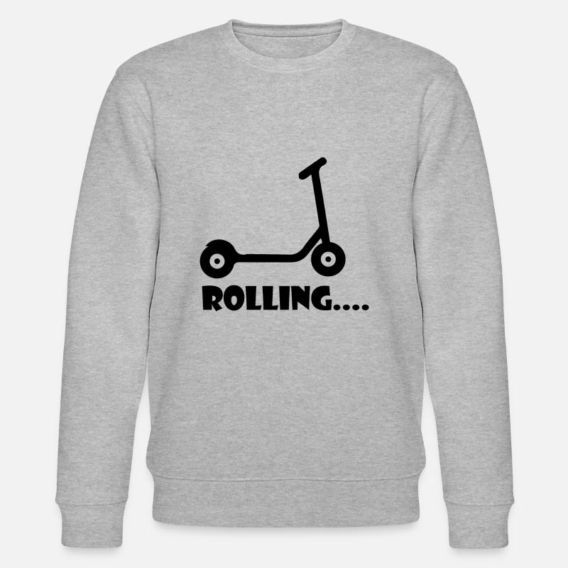 E-Scooter Roller Scooter - Stanley/Stella Unisex Bio-Sweatshirt CHANGER  - Grau meliert