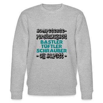 kompetente persönlichkeit - Stanley/Stella Unisex Bio-Sweatshirt CHANGER  - Grau meliert - Vorne - Nik (191cm) & Marisol (170cm)