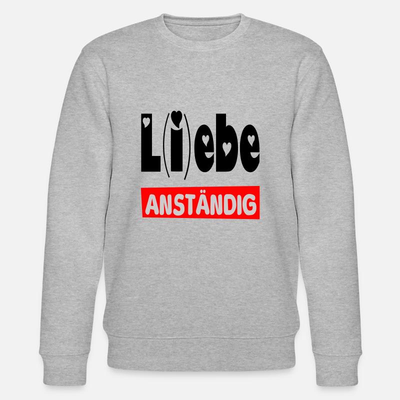 lebe anständig II - Stanley/Stella Unisex Bio-Sweatshirt CHANGER  - Grau meliert