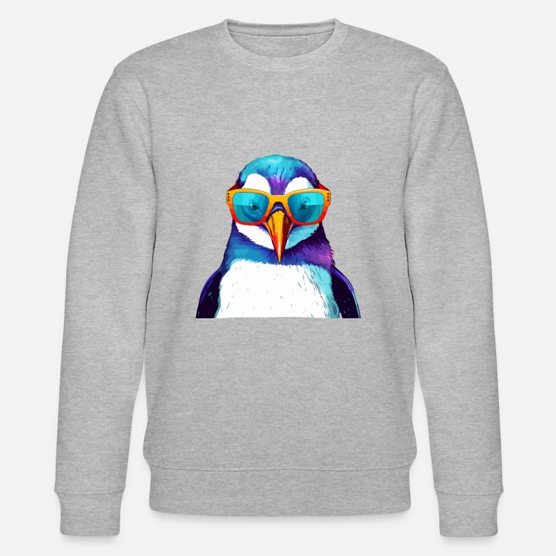 Ral der Pinguin - Stanley/Stella Unisex Bio-Sweatshirt CHANGER  - Grau meliert