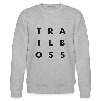 TRAILBOSS | VTT, débattement suspendu, pistes simples - Sweat bio CHANGER Stanley/Stella Unisexe - gris chiné - Devant - Nik (191cm) & Marisol (170cm)