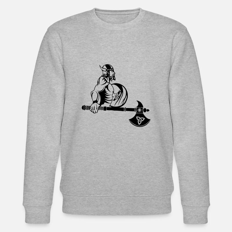 wikinger axt - Stanley/Stella Unisex Bio-Sweatshirt CHANGER  - Grau meliert