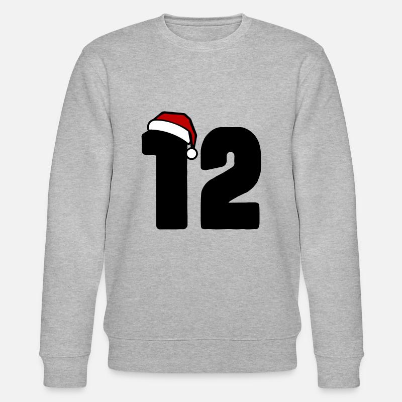 12 Numéro de Noël - Sweat bio CHANGER Stanley/Stella Unisexe - gris chiné