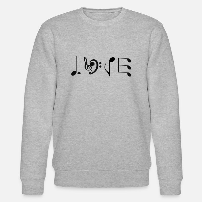 Love Music - originelle Geschenkidee - Stanley/Stella Unisex Bio-Sweatshirt CHANGER - Grau meliert