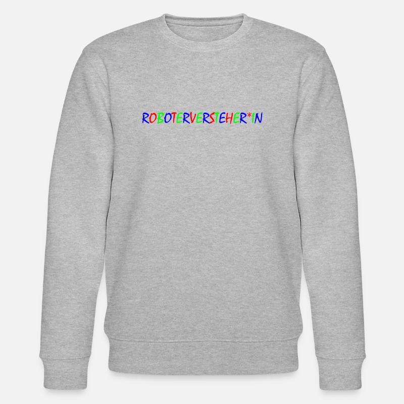 Roboterversteher*in – Bunte Typografie - Stanley/Stella Unisex Bio-Sweatshirt CHANGER - Grau meliert