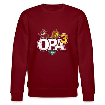 Paparmotiv > Opa hoch drei Opa³ > Opa des Jahres - Stanley/Stella Unisex Bio-Sweatshirt CHANGER  - Burgunderrot - Vorne - Nik (191cm) & Marisol (170cm)