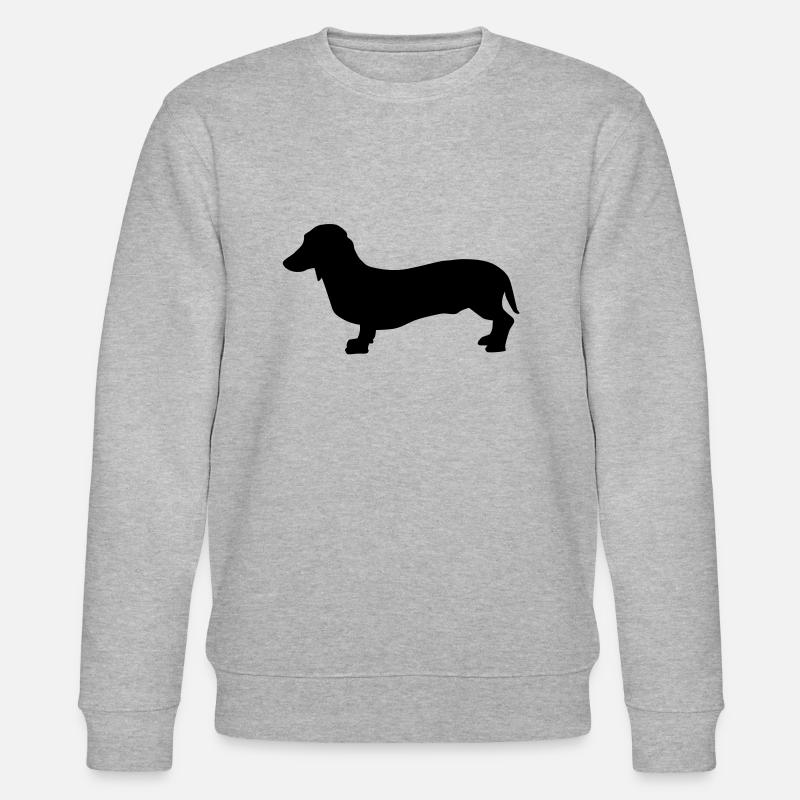 Dackel Hund - Stanley/Stella Unisex Bio-Sweatshirt CHANGER  - Grau meliert