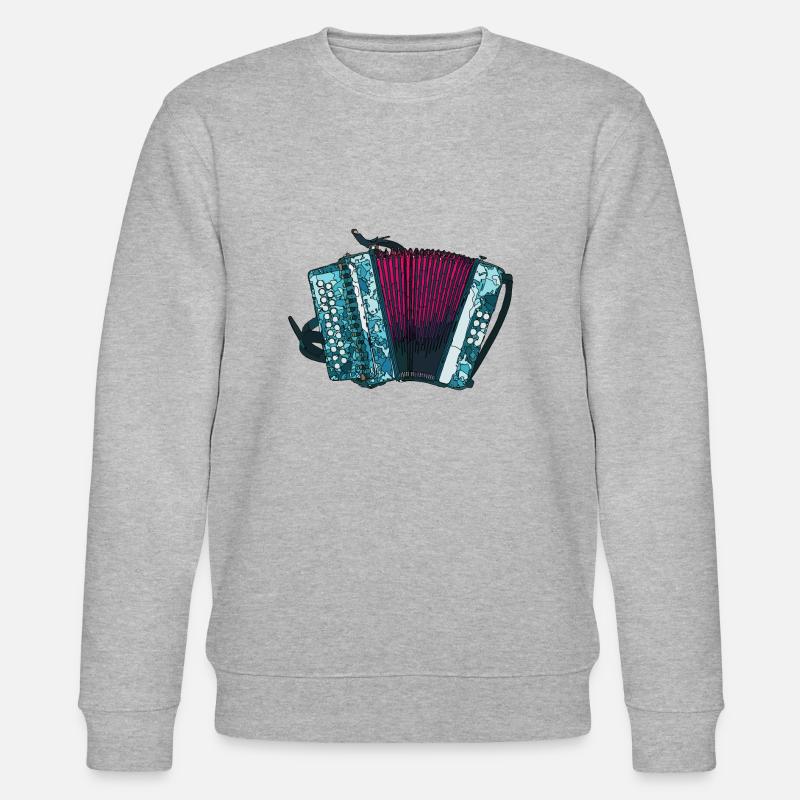 accordeon bleu - Stanley/Stella Unisex Bio-Sweatshirt CHANGER  - Grau meliert