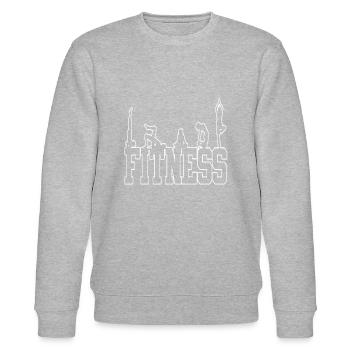 Fitness - Stanley/Stella Unisex Bio-Sweatshirt CHANGER  - Grau meliert - Vorne - Nik (191cm) & Marisol (170cm)